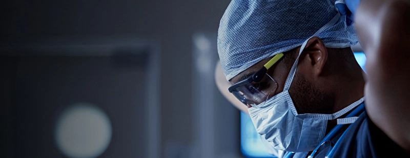 A surgeon preparing for surgery.