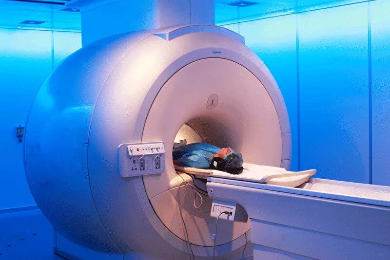 Patient in MRI machine